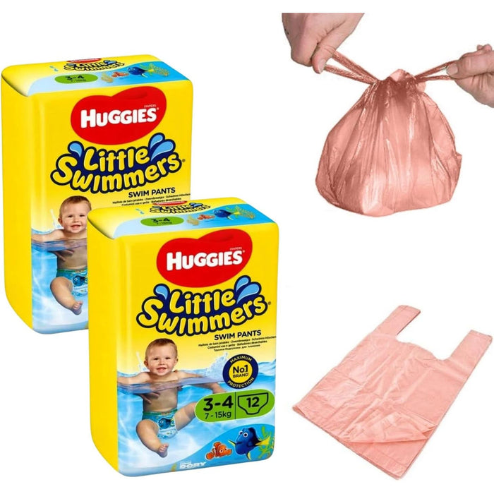Little Swimmers Size 3-4 Nappies for Babies(7-15kg)