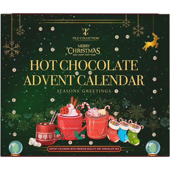 Hot Chocolate Advent Calendar 2025 -24 Day, Christmas Hot Chocolate Gift Set