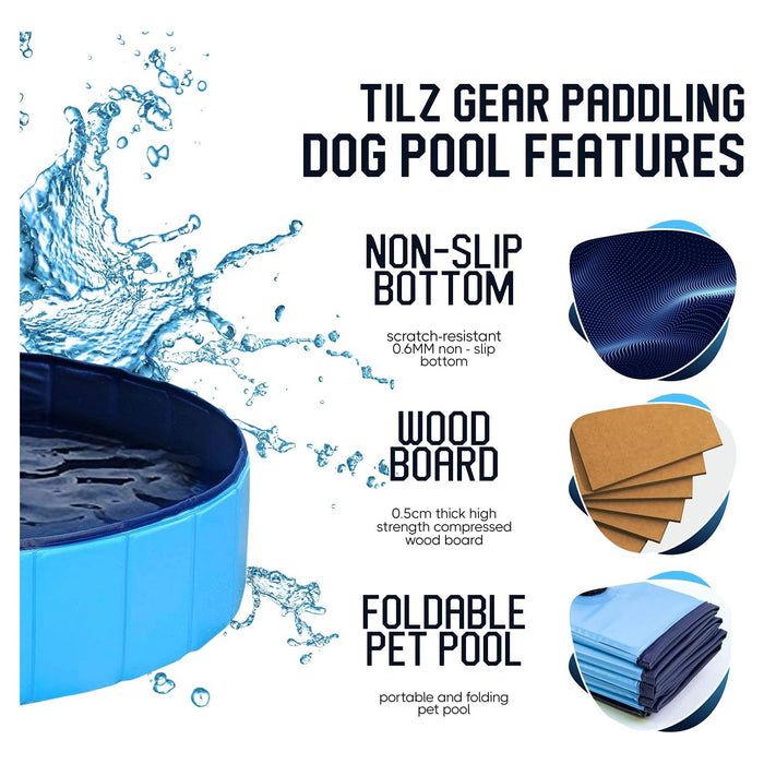 Plastic Foldable Dog Paddling Pool (32" X 8" | 80cm x 20cm)