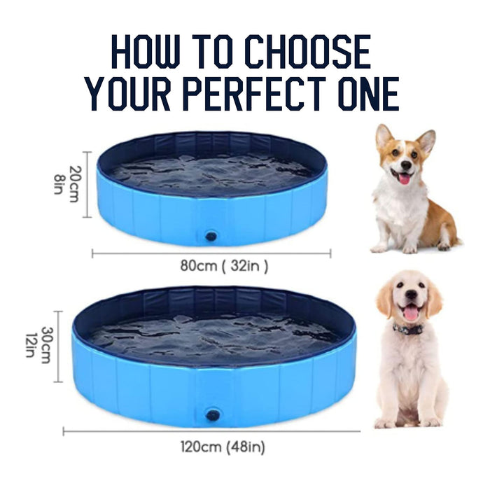 Plastic Foldable Dog Paddling Pool (32" X 8" | 80cm x 20cm)