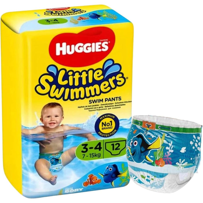 Disposable Waterproof  Swim Nappies with Nappy Bags Little Swimmers Size 3