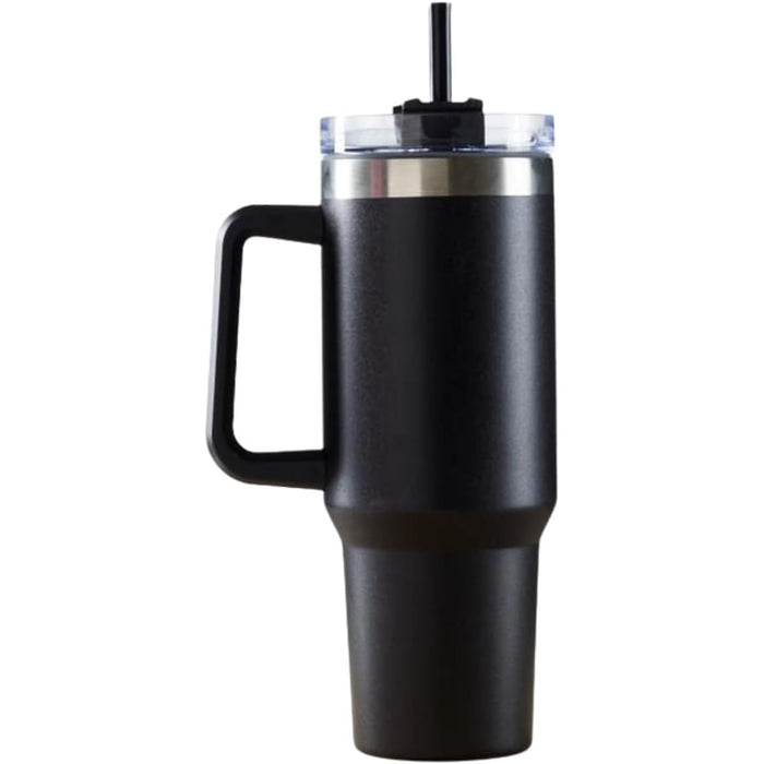 Tumbler with Straw and Plastic Lid 1.2 Litre | Hot and Cold - Vacuum Insulated