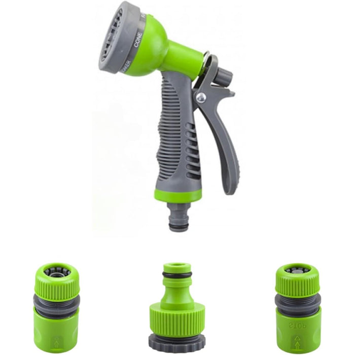 Gun Set Heavy Duty High Pressure Nozzles for Garden Hose - 6 Adjustable High Pressure Water Spray