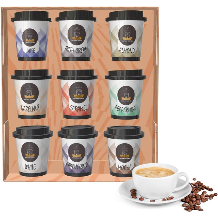 Instant Coffee Gift Set, 9 Pack Coffee Travel Cup