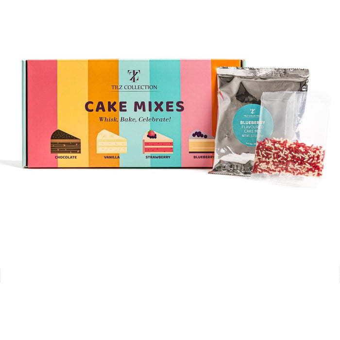 4 Pack Cake Mixes Gift Set, Mug Cake Mix, Kids Baking Kit with Sprinkles & Icing