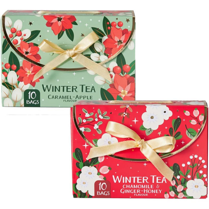 Winter Tea Gift Set – Caramel Apple & Chamomile Ginger Honey