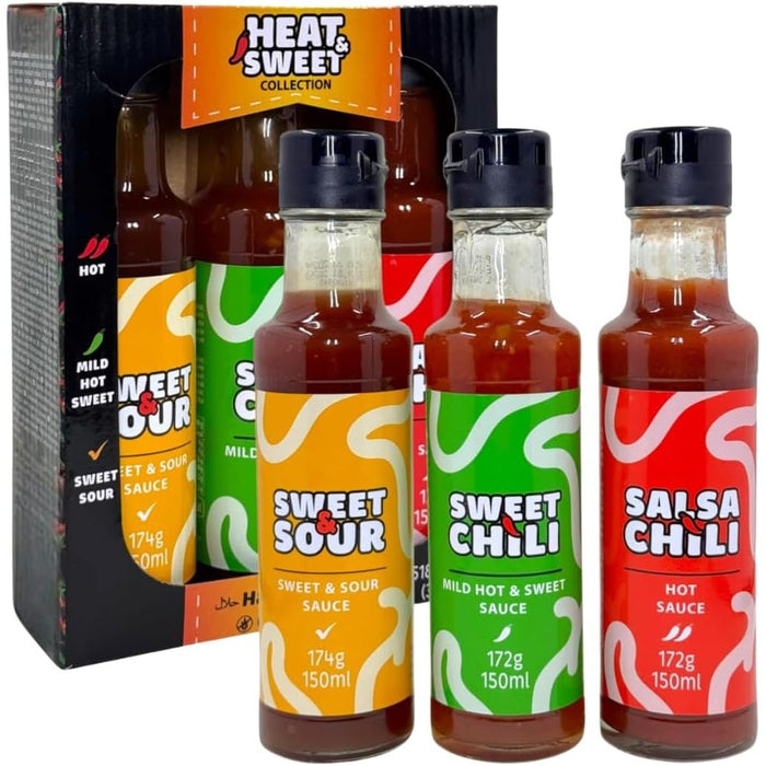 Heat & Sweet Chilli Sauce Gift Set 3×150 ml