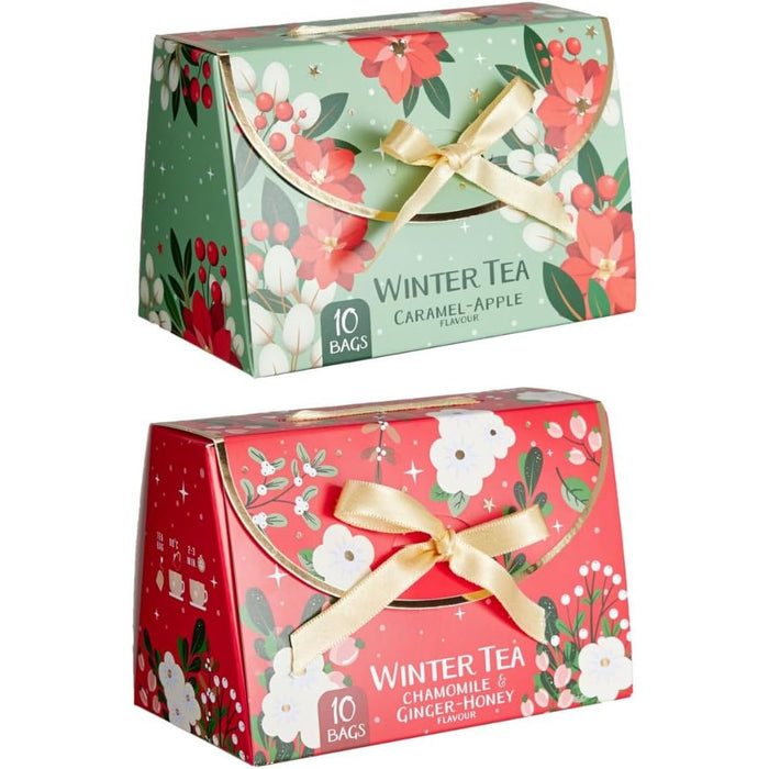Winter Tea Gift Set – Caramel Apple & Chamomile Ginger Honey