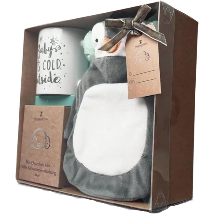 Mini Hot Water Bottle Gift Set (Penguin)