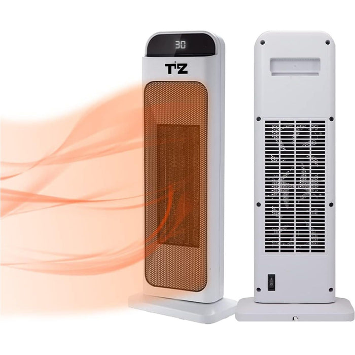 Electric Heaters - Free Standing Energy Efficient 2000W Digital Oscillating Floor Electric PTC Heater Ceramic Space Heater With Remote Control