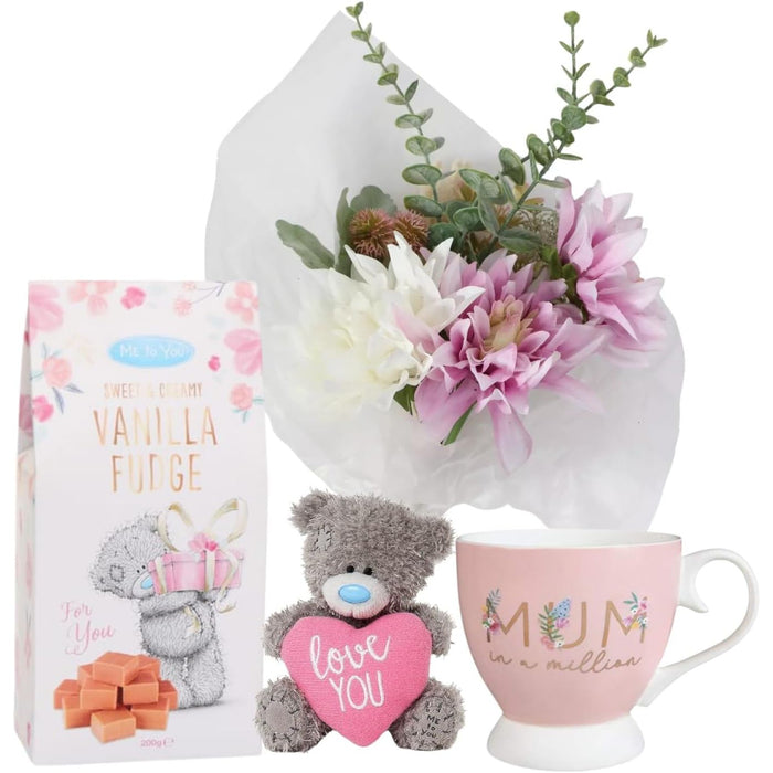 Mother's Day Gift - I Love You So Much Heart Teddy With Ferrero Rocher Heart Chocolate