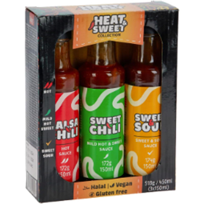 Heat & Sweet Chilli Sauce Gift Set 3×150 ml