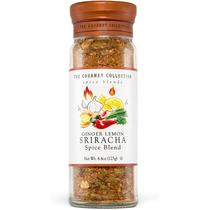 BBQ Spice Gift Set 5 Pack Large Glass Bottles Sizzling Steak Kickin Chicken Ginger Lemon Sriracha Hot and Spicy Cajun Lemon Pepper Seasoning for Chicken Steak Seafood Veg Fries and BBQ