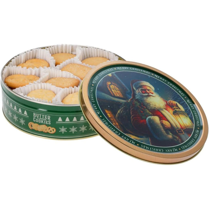 Christmas Biscuits Tin Gifts – Butter Cookies & Christmas Shortbread, Festive Christmas Biscuit Tins, Individually Nested Cookies, Christmas Treats, Food Gifts, Gift Set Keepsake, Crisp Shortbread