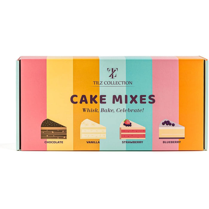 4 Pack Cake Mixes Gift Set, Mug Cake Mix, Kids Baking Kit with Sprinkles & Icing