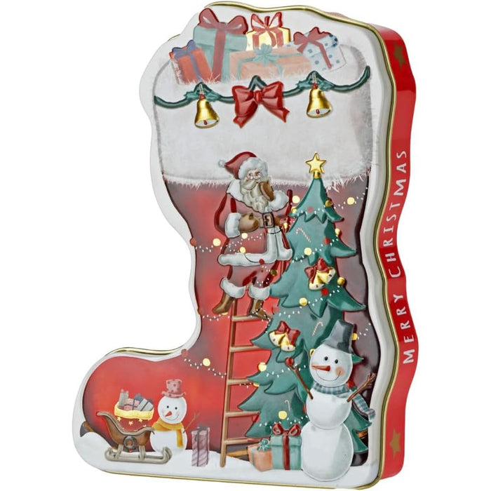 Christmas Stocking Tin with Assorted Foiled Chocolates, Individually Wrapped, Xmas Sweets for Kids