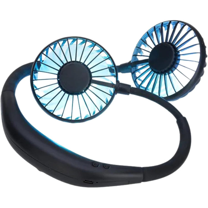Neck Cooling Fan, Rechargeable Light Up USB Fan, Camping Accessories Gifts