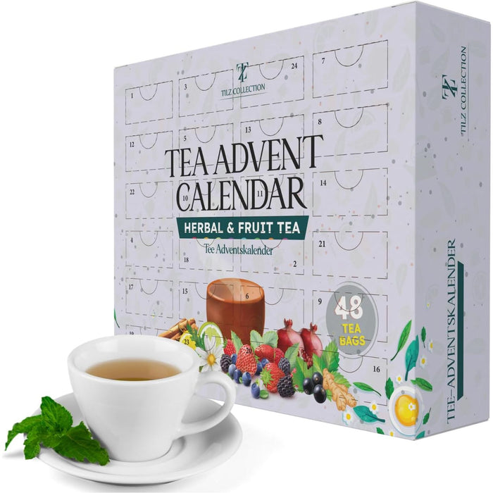 24 Day Tea Gift Advent Calendars For Women, Men, Advent Calendar Tea Set 