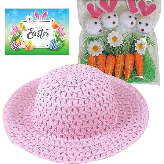 Easter Bonnet Decorations Kit Make Your Own Easter Bonnet  (Pink )