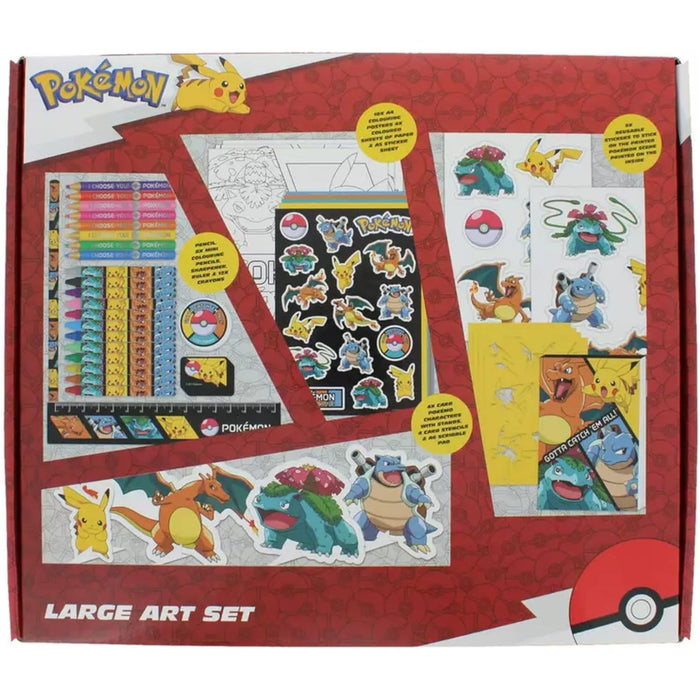Large Pokemon Toys Stationary Sets Art Set For Kids Bundle With 1 Fidget Toy Included