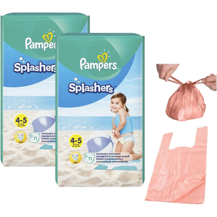 Tilz Nappy Bags, Disposable Splashers Nappies Size 4-5 for Babies & Toddlers (9-15kg)