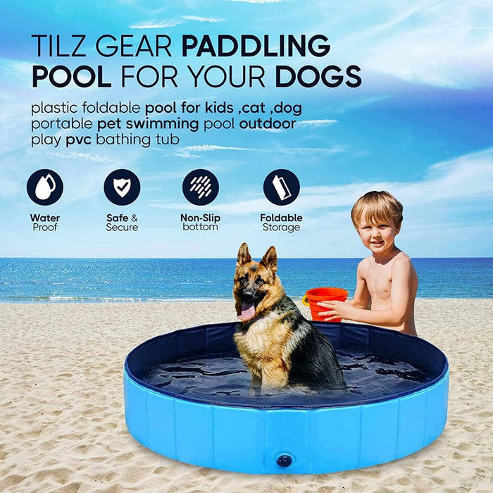 Portable Paddling Pool - Pet Swimming Pool (80cm x 20cm)