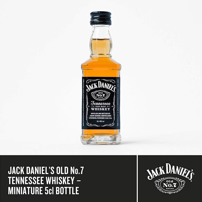 Jack Daniel's Whiskey 5cl Miniature and Hip Flask