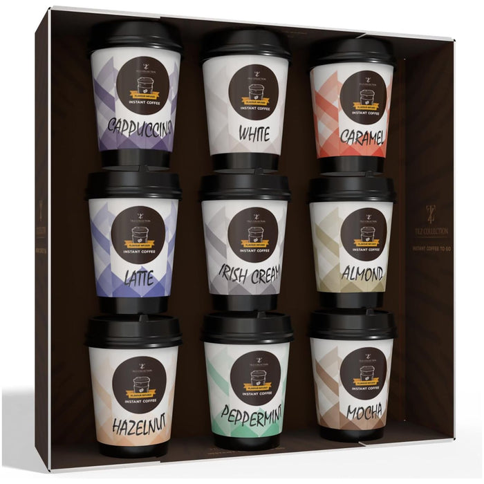 Instant Coffee Gift Set, 9 Pack Coffee Travel Cup