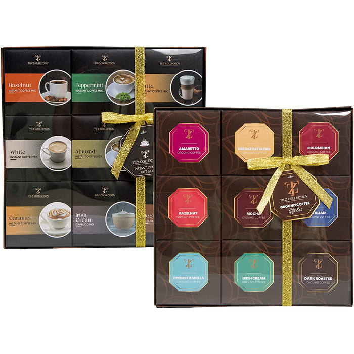 Ground Coffee Instant Coffee Gifts - 9 Flavoured Coffee Gift Set Christmas (2 Pack)