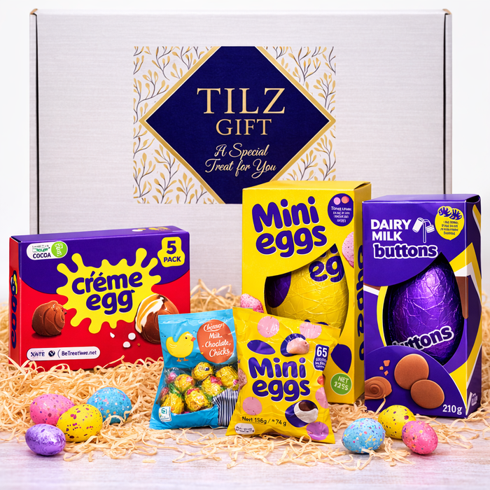 Tilz Easter Chocolate Celebration Hamper – Easter Egg, Mini Eggs & Sweet Treats