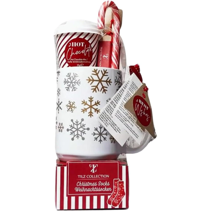 Hot Chocolate Mug Gift Set - With Candy and To-go Coffee Cup